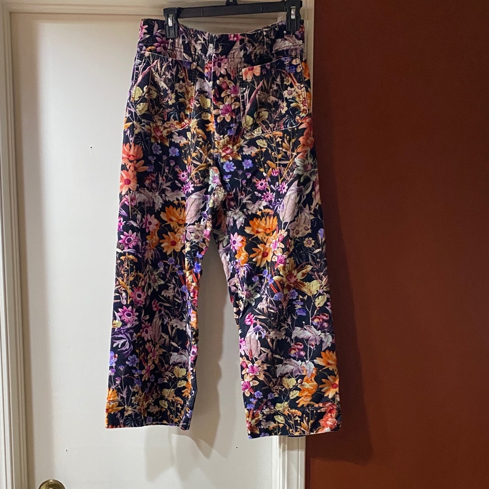 Maeve floral velvet Colette pants
